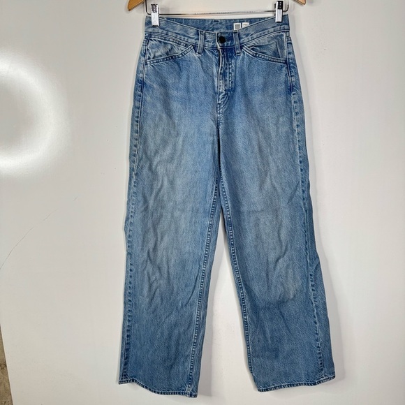 Uniqlo Baggy Wide Leg Jeans Size 23 - Picture 1 of 5